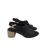 AEROSOLES LEATHER BLOCK-HEEL MULE SHOES CLAY 10