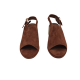 AEROSOLES SUEDE BLOCK-HEEL MULE SHOES CLAY 10