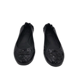 TORY BURCH PATENT LEATHER BALLET FLAT SHOES BLACK 6