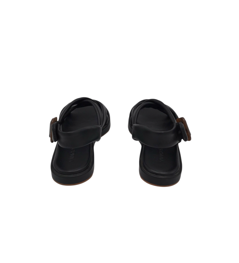 VINCE LEATHER SLINGBACK SANDAL SHOES BLACK 6