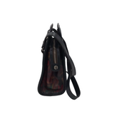 PATRICIA NASH LEATHER FLORAL SHOULDER HANDBAG MAROON BLACK