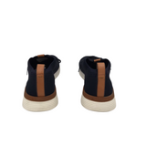 WOLF & SHEPHERD RET$175 KNIT DERBY MEN SHOE NAVY BROWN 12