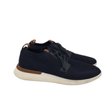 WOLF & SHEPHERD RET$175 KNIT DERBY MEN SHOE NAVY BROWN 12