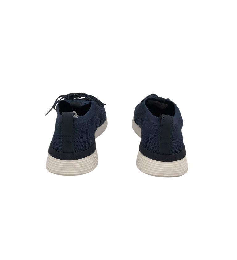 WOLF & SHEPHERD RET$175 KNIT DERBY MEN SHOE BLUE WHITE 10