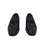 HUGO BOSS RET$300 PATENT LOAFER MEN SHOE BLACK 7