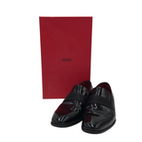 HUGO BOSS RET$300 PATENT LOAFER MEN SHOE BLACK 7