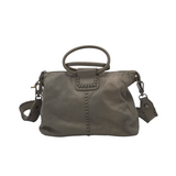 HOBO NWT$328 LEATHER CROSSBODY HANDBAG GREY