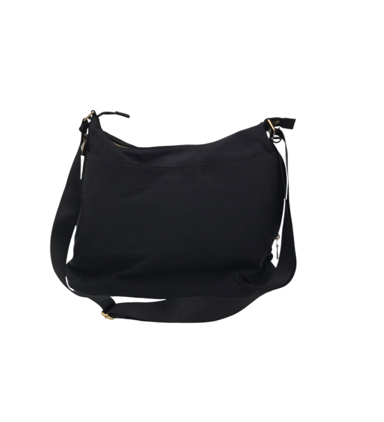 BAGGALLINI "HELSINKI" NYLON CROSSBODY HANDBAG BLACK
