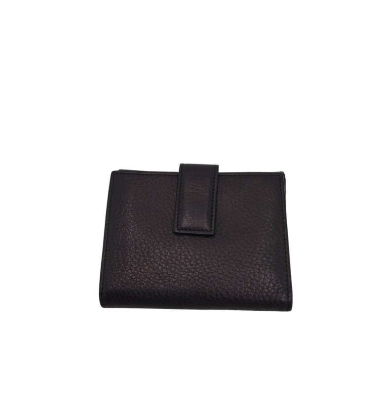 SALVATORE FERRAGAMO LEATHER BIFOLD WALLET BLACK
