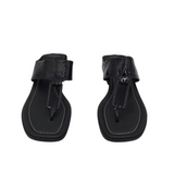 DONALD PLINER PATENT THONG SANDAL SHOES BLACK 9M