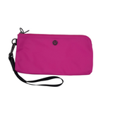 LULULEMON ZIP NYLON WRISTLET HANDBAG PINK BLACK
