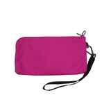 LULULEMON ZIP NYLON WRISTLET HANDBAG PINK BLACK