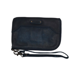 FRYE LEATHER ZIP WRISTLET WOMEN'S ACCESSORIES BLUE