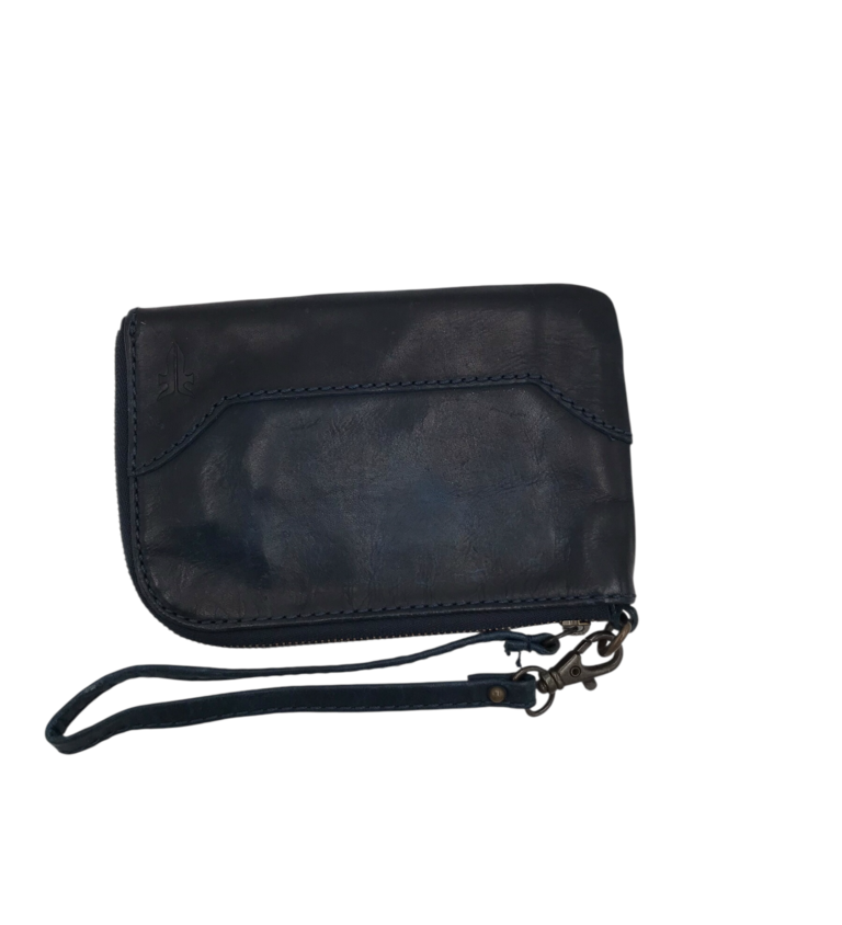 FRYE LEATHER ZIP WRISTLET WOMEN'S ACCESSORIES BLUE