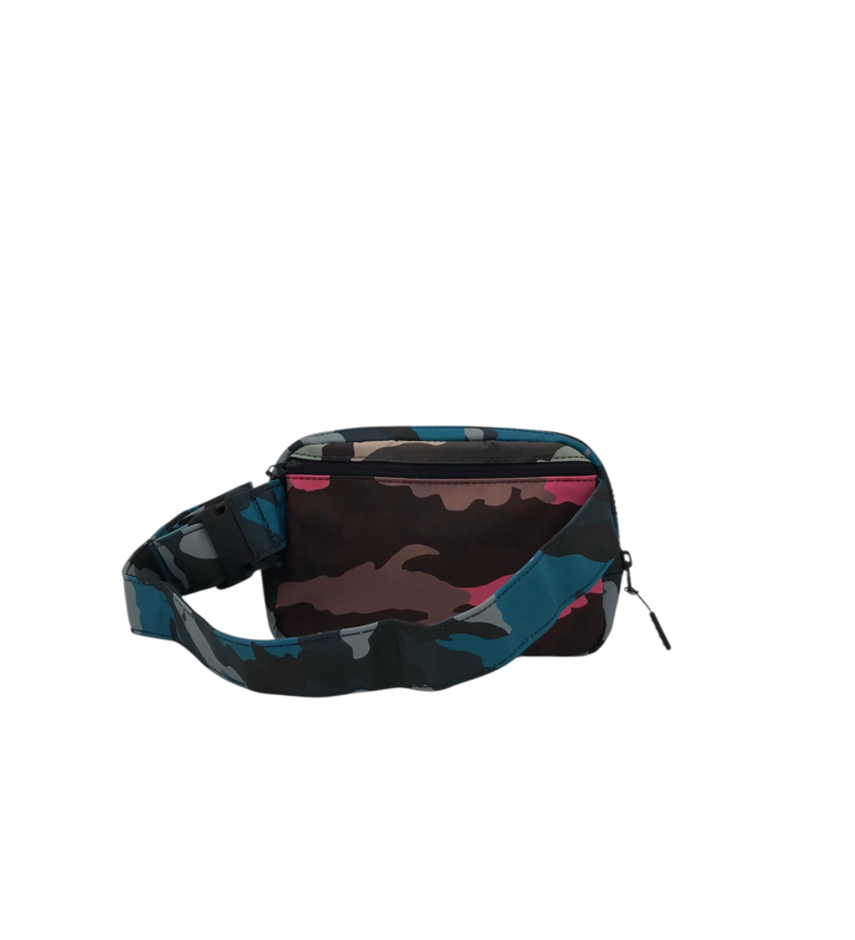LULULEMON CAMO NYLON BELTBAG HANDBAG BLUE BLACK