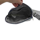 LULULEMON NYLON BELTBAG HANDBAG GRAY BLUE