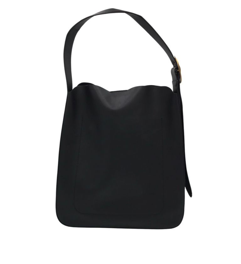 BANANA REPUBLIC RET$250 OVERSIZED LEATHER TOTE HANDBAG BLACK