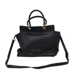 MARC BY MARC JACOBS RET$398 LEATHER SATCHEL HANDBAG BLACK