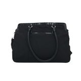 BRIGHTON RET$555 NYLON ZIP BRIEFCASE TOTE HANDBAG BLACK