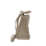 BRIGHTON RET$430 LEATHER STUDDED EMBOSSED HANDBAG WHITE