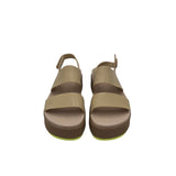 REEF RET$80 PLATFORM SANDAL; SHOES BEIGE YELLOW 8