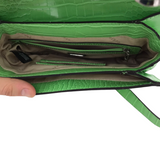 GUESS CROSSBODY HANDBAG GREEN SILVER