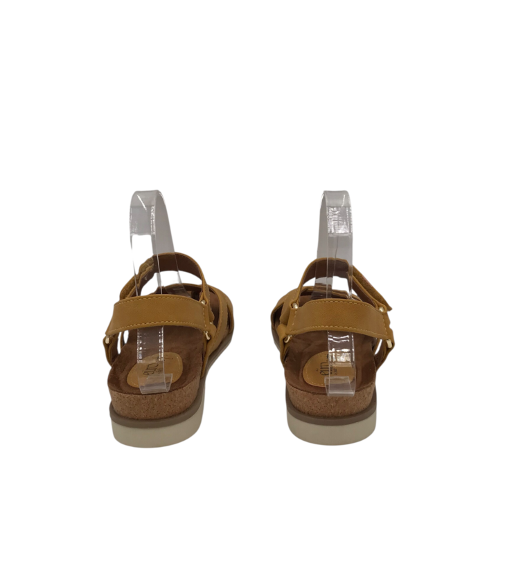 SOFFT LEATHER VELCRO SANDAL SHOES YELLOW 7.5