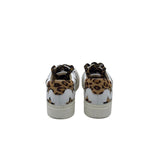VANELI RET$195 CALF HAIR SNEAKER SHOES WHITE BROWN 5.5