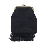 MARY FRANCES BEADED KISSLOCK CROSSBODY HANDBAG BLACK WHITE