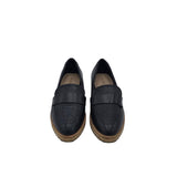 ALDO LEATHER LOAFER SHOES BLACK 7.5
