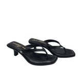 SAM EDELMAN RET$130 LEATHER HEEL SANDAL SHOES BLACK 8.5