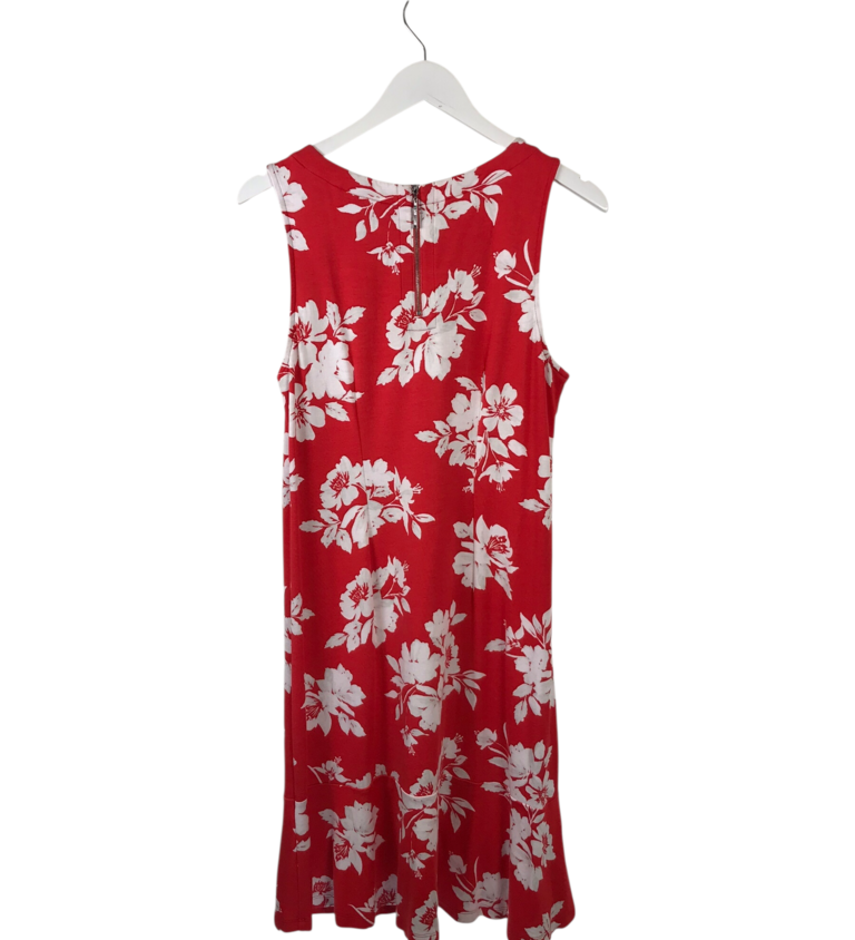 TOMMY BAHAMA FLORAL SLEEVELESS DRESS RED WHITE LARGE