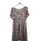 MAEVE DOTS COLD SHOUDLER DRESS WHITE MULTI SMALL