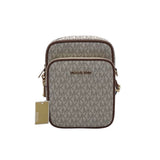 MICHAEL MICHAEL KORS NWT$258 LOGO CROSSBODY HANDBAG BEIGE BROWN