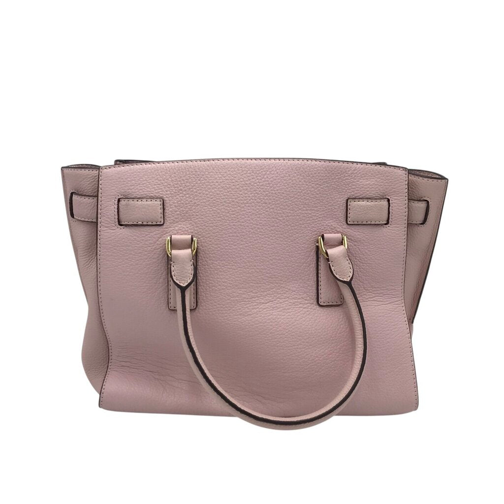 MICHAEL MICHAEL KORS LEATHER SATCHEL HANDBAG PINK GOLD