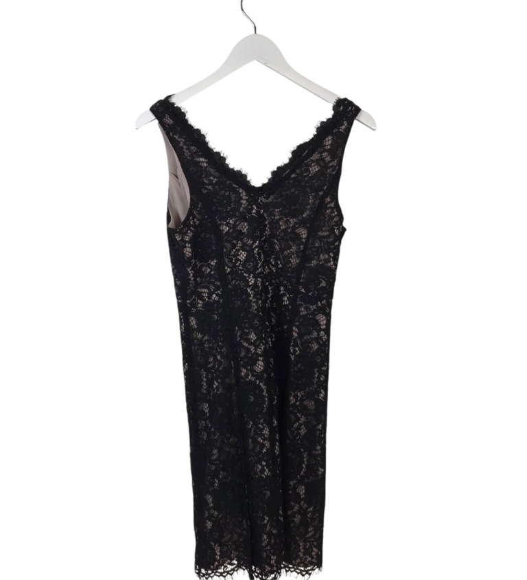 LOFT NWT$85 LACE SLEEVELESS DRESS BLACK NUDE 0