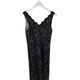 LOFT NWT$85 LACE SLEEVELESS DRESS BLACK NUDE 0