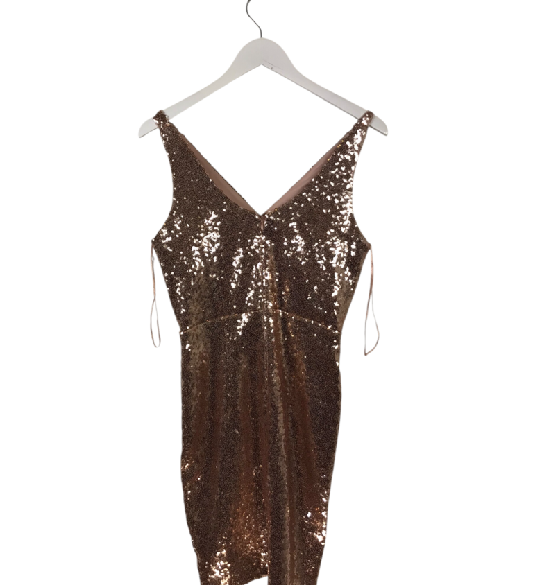 SEQUIN SLEEVELESS DRESS GOLD 10