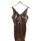 SEQUIN SLEEVELESS DRESS GOLD 10