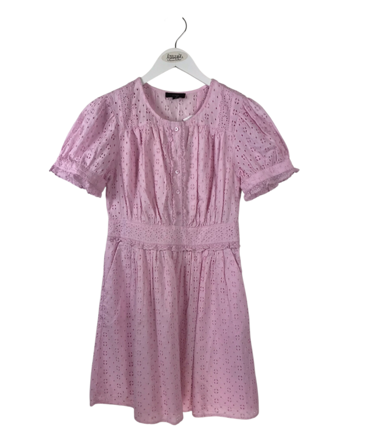 j crew pink eyelet dress Scallop-trim Eyelet Popover Dress For Women