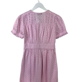J. CREW NWT$148 EYELET PUFF SLEEVE DRESS PINK 0