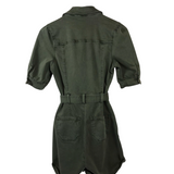 PAIGE SHORT SLEEVE W/BELT DESIGNER ROMPER OLIVE 2