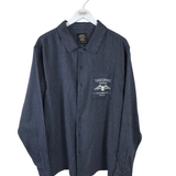 STRIPE LONG SLEEVE MEN SHIRT NAVY WHITE XLARGE