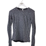 LULULEMON TOP LONG SLEEVE ACTIVEWEAR BLACK WHITE 6