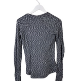 LULULEMON TOP LONG SLEEVE ACTIVEWEAR BLACK WHITE 6