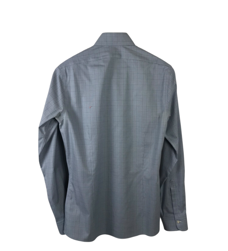 BROOKS BROTHERS PLAID LONG SLEEVE MEN SHIRT GREEN BLACK 14.5