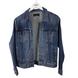 LUCKY BRAND DENIM BUTTON JACKET BLUE MEDIUM