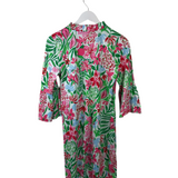 LILLY PULITZER NWT$128 FLORAL FLARE SLEEVE DESIGNER DRESS GREEN RED SMALL