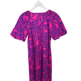 LILLY PULITZER PUFF SLEEVE MINI DESIGNER DRESS PINK BLUE SMALL