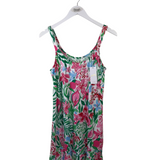 NWT$88 SLEEVELESS MINI DESIGNER DRESS WHITE PINK SMALL